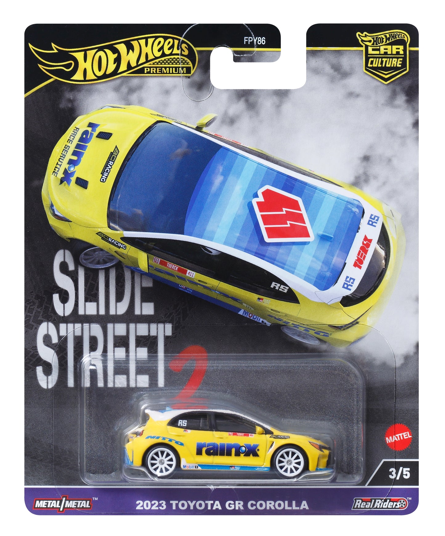Hot Wheels Premium Car Culture Slide Street 2 2023 Toyota GR Corolla "Rain-X"