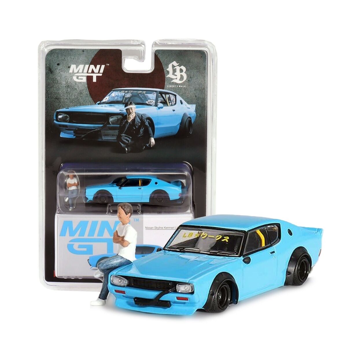 Mini GT #653 Tokyo Auto Salon 2024 exclusive Nissan Skyline Kenmeri Liberty Walk Baby Blue