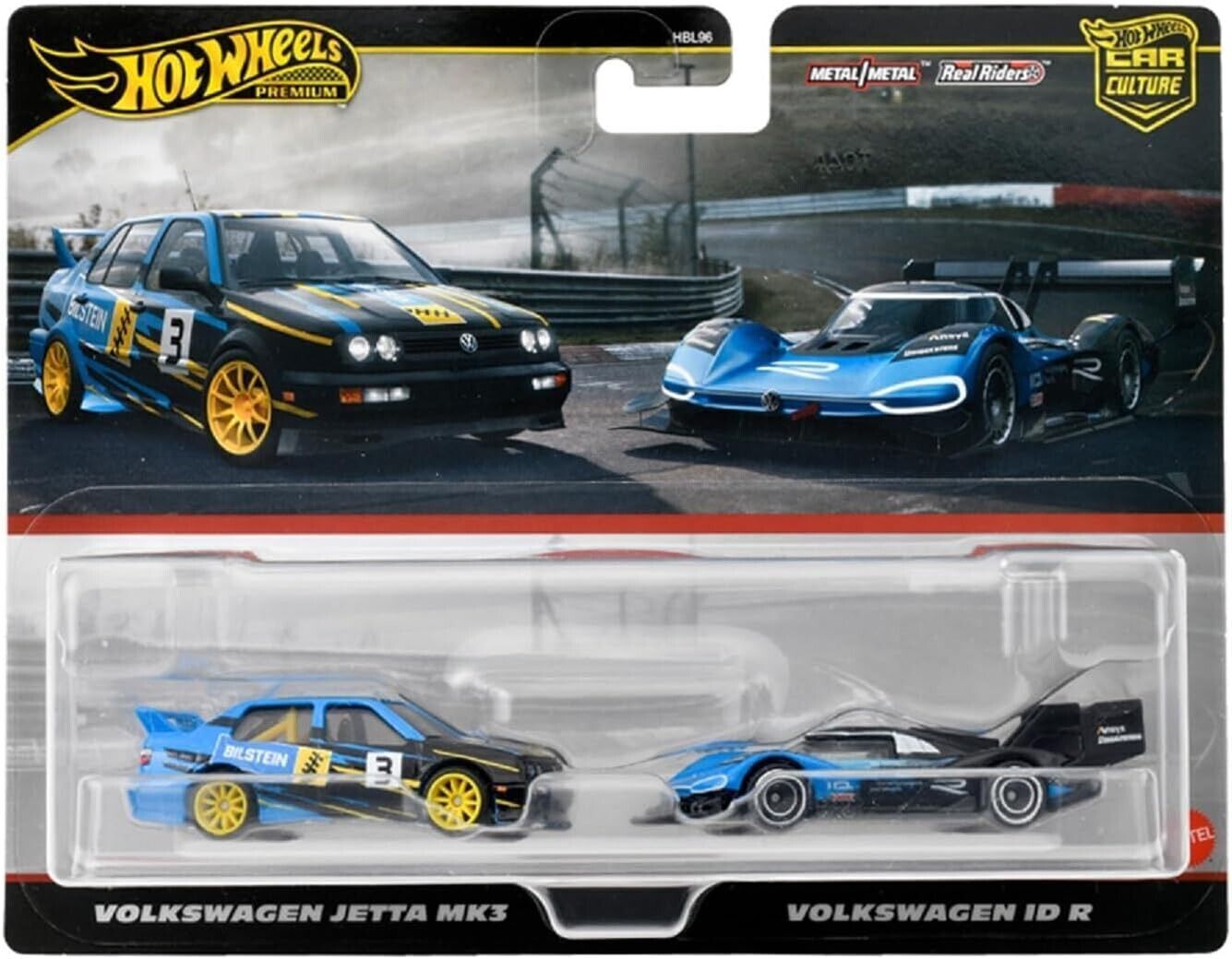 Hot Wheels Premium Twin Pack VOLKSWAGEN JETTA MK3 / VOLKSWAGEN ID R HPR83 HBL9